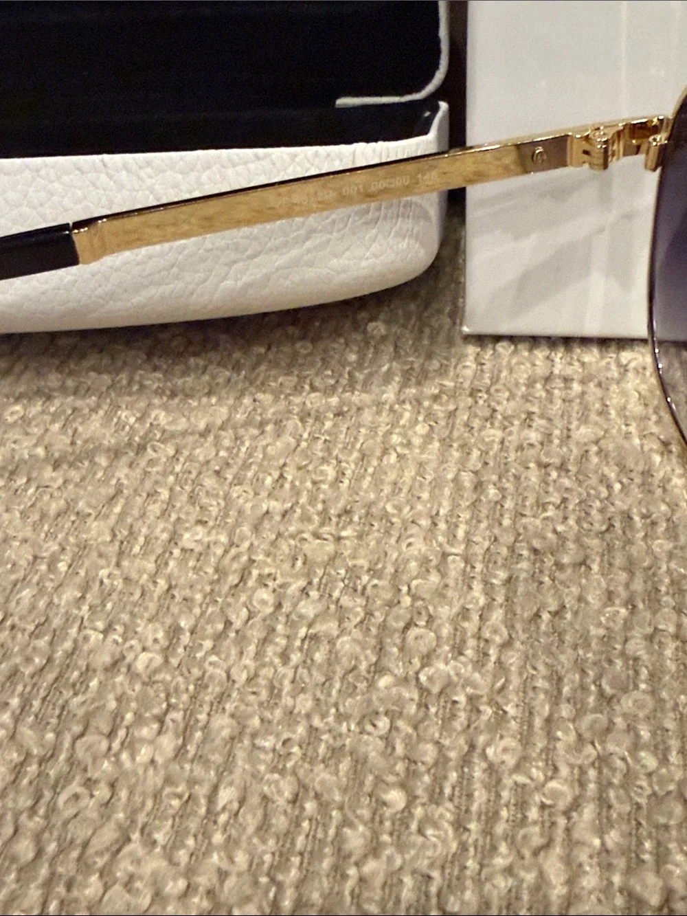 Versace Gold Frame Sunglasses with Black Lenses